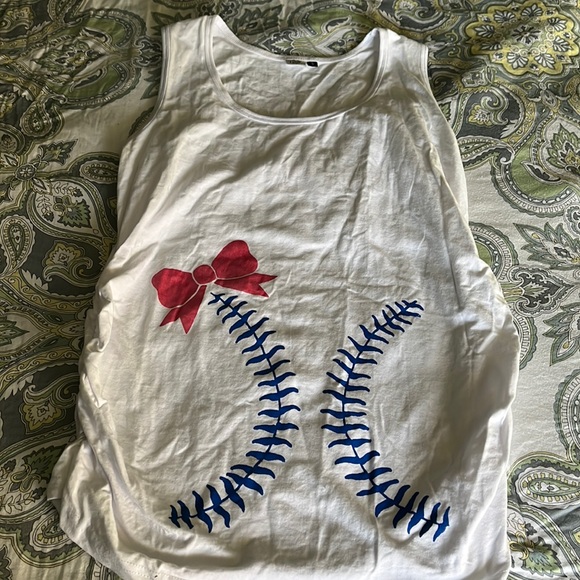 Baseball Maternity Tank - Picture 1 of 2